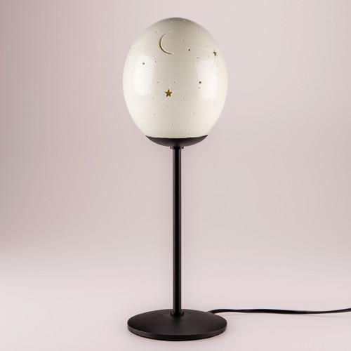 Tischlampe straußenei mond - straußenei, "mond