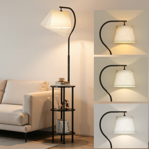 Stehlampe mit regalen tisch - mit,
