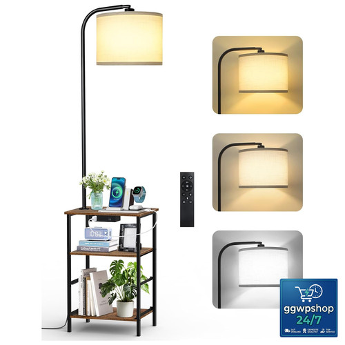 Stehlampe mit tisch regal - mit,