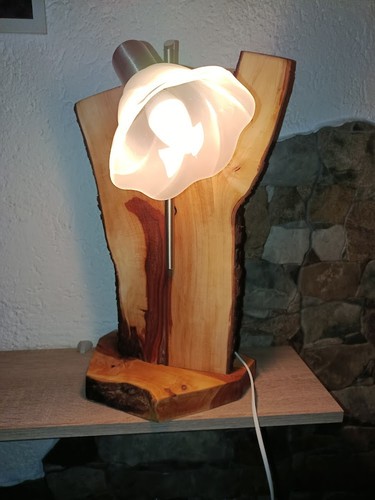 Holzlampe,Tischlampe,LED-Retro