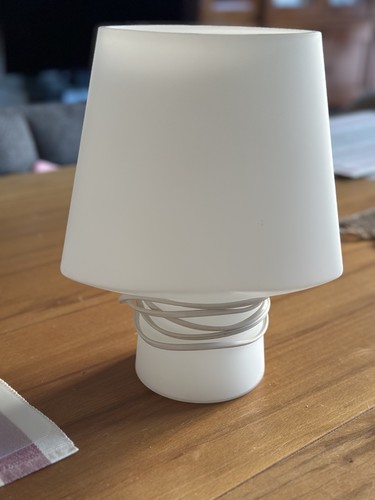 Lampe weißes glas - lampe, stehlampe